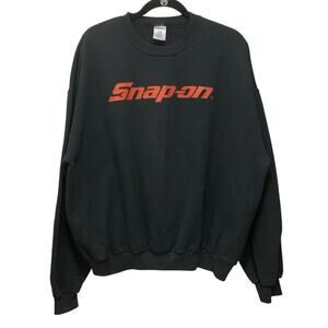 Vintage Snap-On Tools Sweatshirt XL Black Red Logo Jerzees NuBlend Y2K